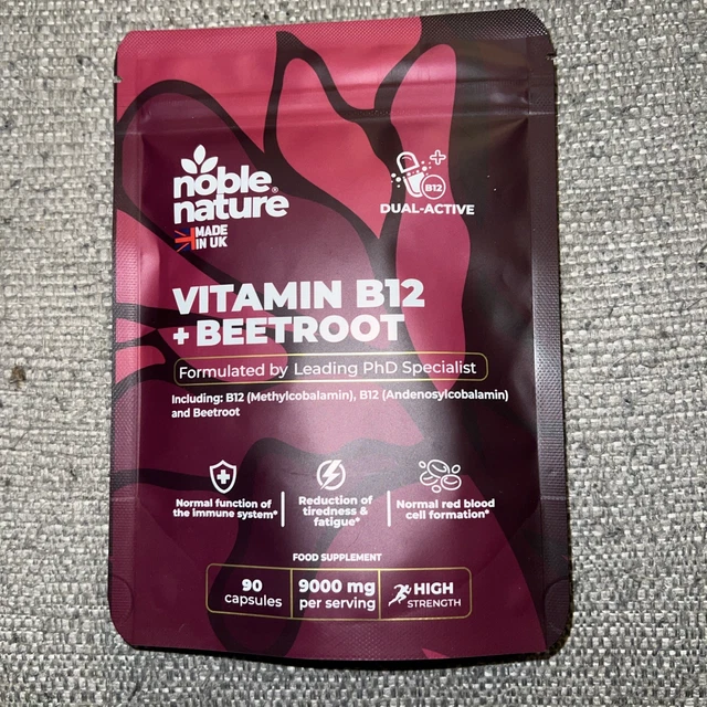NOBLE NATURE VITAMIN B12 Beetroot Complex 9000mg Per Serving 90 ...