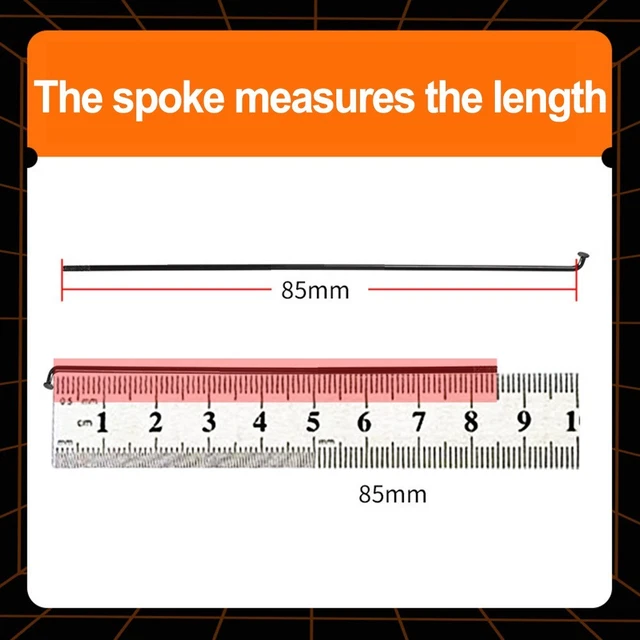 Jeu De Rayons De Vélo 14G Longueur 255mm Noir - 36 Rayons + 36 écrous, Acier Carbone, Universel Pour Roues Avant/arrière