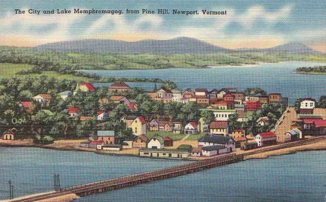 Postcard City Lake Memphremagog Pine Hill Newport VT