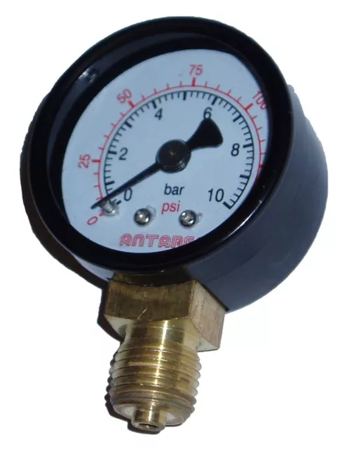 Manometer Röhrenfeder 6 bar 1/4" Ø50 mm radial Druckminderer