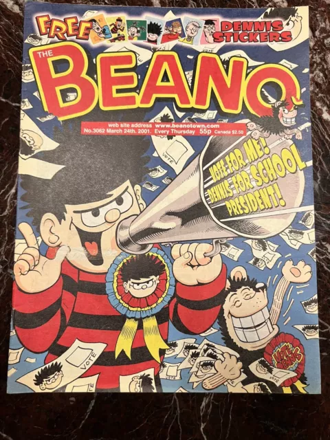 Beano #3062 24Th March 2001 British Weekly Dc Thomson Comic