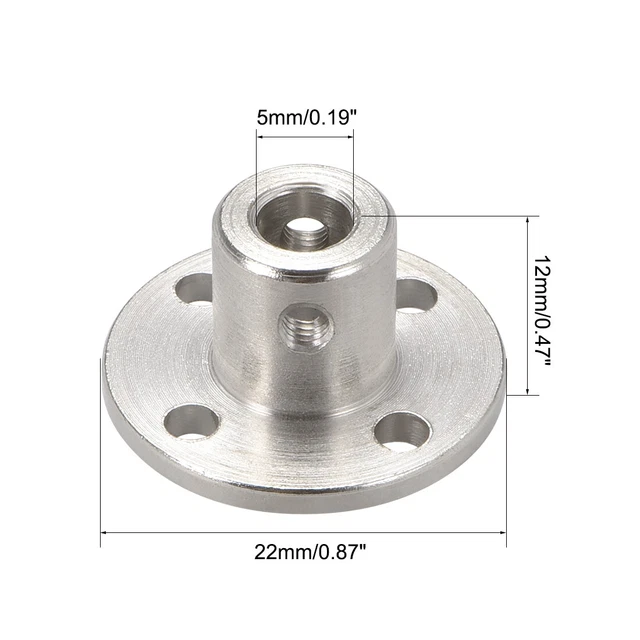 Uxcell Starre Flanschkupplung | 8 Mm Innendurchmesser | Für Motor-Wellen-Verbindung | Silber