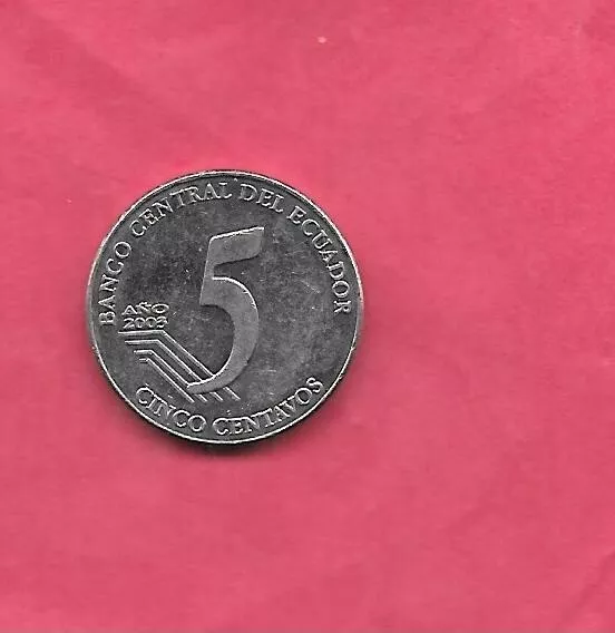 Ecuador Km105 2003 Bu Gem Uncirculated Nice 5 Centavos Coin