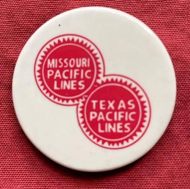 Pinback Button MISSOURI & TEXAS PACIFIC LINES RAILROAD RR 1.5 inch  Pin Vintage
