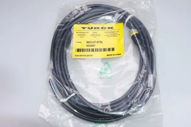 TURCK Rkc4.5t-5 / Txl 6625507 Câble de Connexion 5m Emballage D'Origine Neuf