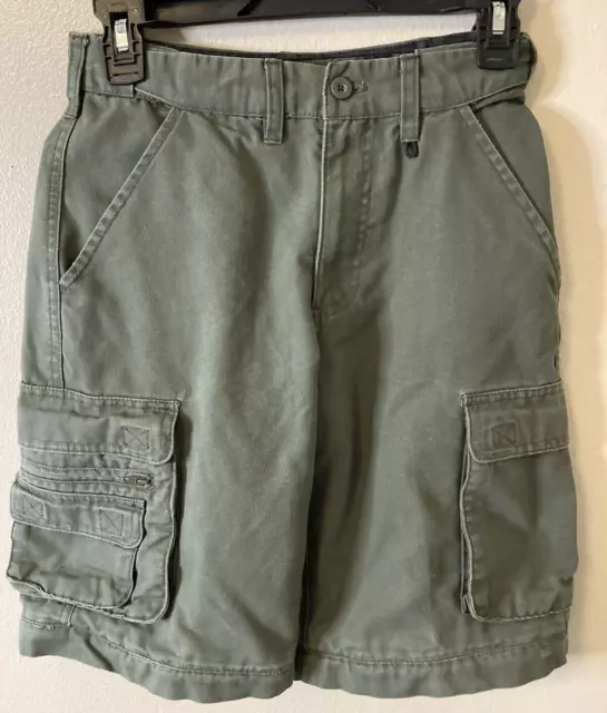 Boy Scout Shorts Youth Size 8 Uniform Canvas Green Cargo Cotton/Polyester