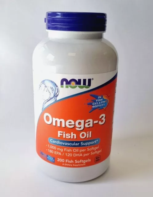 NOW Foods Omega-3 EPA 360mg DHA 240mg Fatty Acids - 200 fish softgels