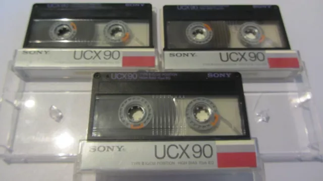 3x SONY UCX 90 Min. von 1985 GUTER ZUSTAND Type 2 CrO2