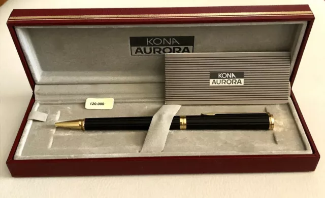 Aurora Kona Giugiaro matte black ballpoint pen New Old Stock in box