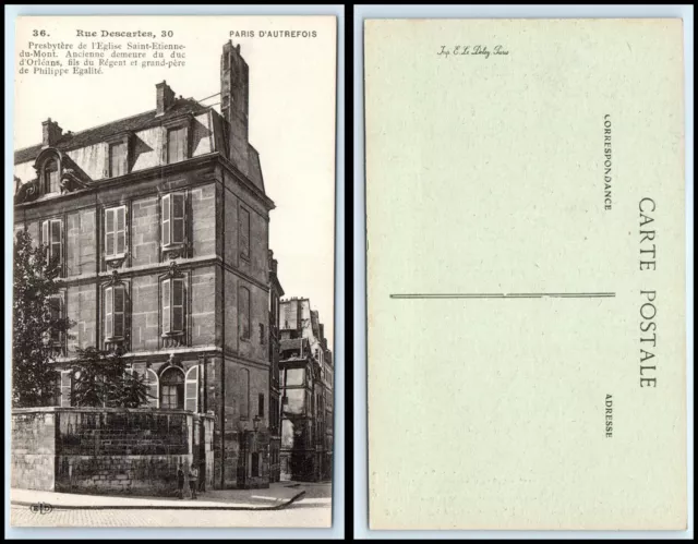 FRANCE Postcard - Paris, Rue Descartes, Presbytere de l'eglise Saint Etienne AM