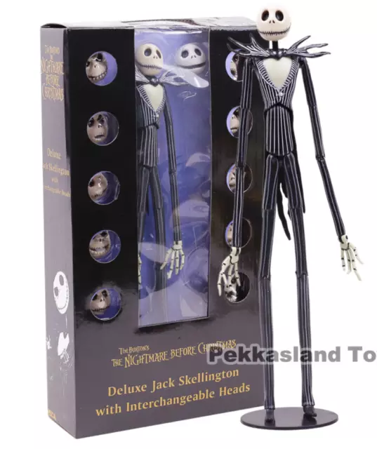 Nightmare Before Christmas Jack Skellington Action Figure Interchangeable Heads.