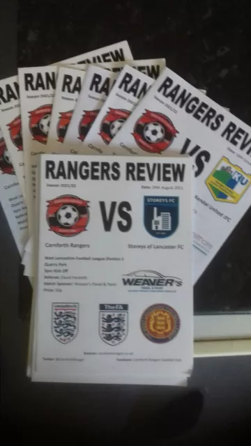 21/22 Carnforth Rangers V Garstang Res  (Non League Football Programme)