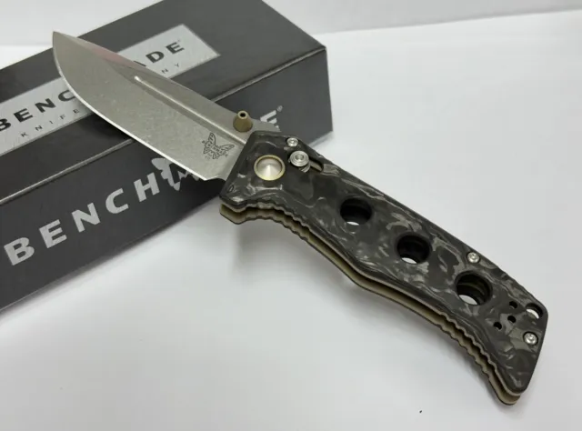 Benchmade 273-03 Mini Adams, 3.25" CPM-MagnaCut Blade, Carbon Fiber Handles