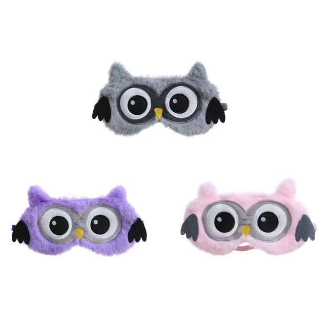 Adorable tono para el cuidado de ojos búho alado con pestañas venda con ojos para niños/niñas