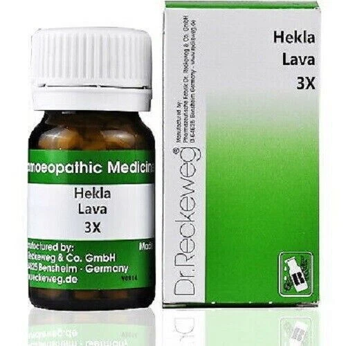 Paquete de 2 Dr. Reckeweg Hekla Lava 3X (20 g) para dolor de muelas absceso de encías dolor facial