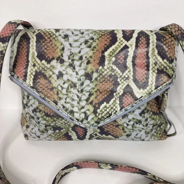 HOBO THE ORIGINAL Bengal Python Crossbody Bag Purse Multicolor Leather ...