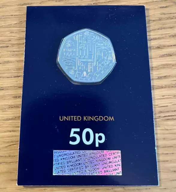 2020 Royal Mint TeamGB Tokyo 50p BUNC Royal Mint Coin in Change Checker Card