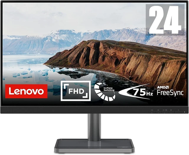 Lenovo L24i-30 Full HD IPS Monitor 60,45cm (23,8 Zoll) 1920x1080 VGA/HDMi 75Hz