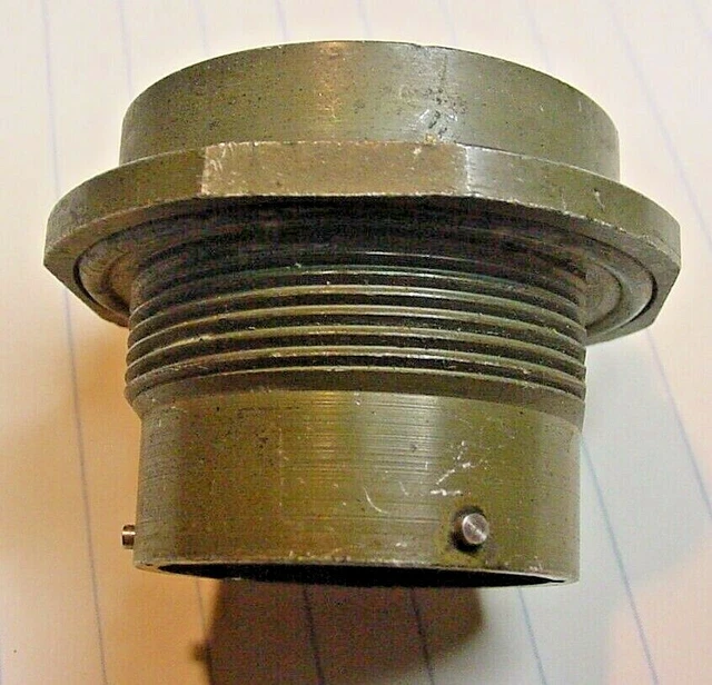 NOS Military 21 Pin Burndy Female Plug Connector Shell MS3124E 22-21SX, No Pins 2