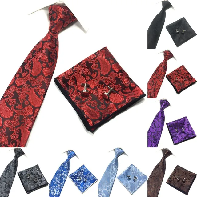 Sofisticata cravatta fazzoletto set gemelli per uomo matrimonio business formale