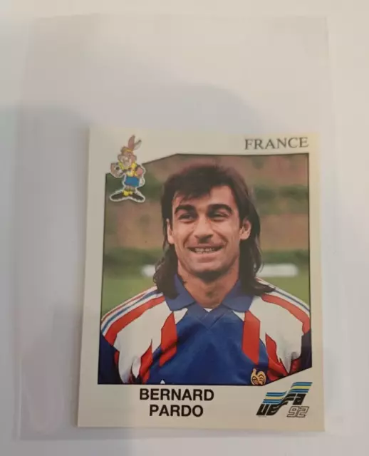 Image Sticker Cromo n°57 Bernard PARDO FRANCE UEFA EURO 92 Suède PANINI 1992