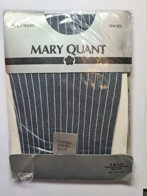 Collant a righe verticali Mary Quant taglia unica blu navy