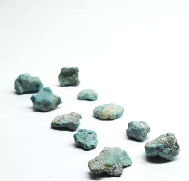60ct Bleu Vert Turquoise Brute Naturel Minérale Gemme Spécimens Arizona 10PCS