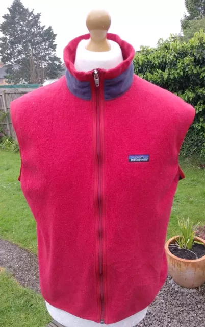 Patagonia P.e.f Vintage 90S Fleece Vest Gilet Medium Mens Authentic Breathable