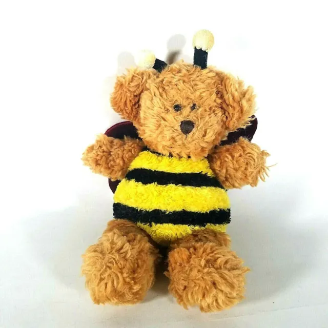 Russ Brand Harvest Moon Plush Stuffed Bear Honey Bee with Red Velvet Wings