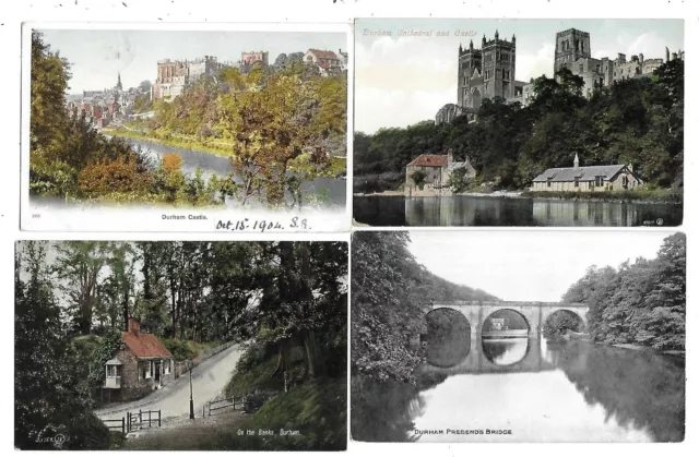 Durham Lot 15 hauptsächlich frühe Postkarte Pfründe Brücke Burg usw.