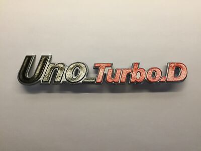 Scritta Fregio Logo Posteriore FIAT UNO TURBO D Diesel