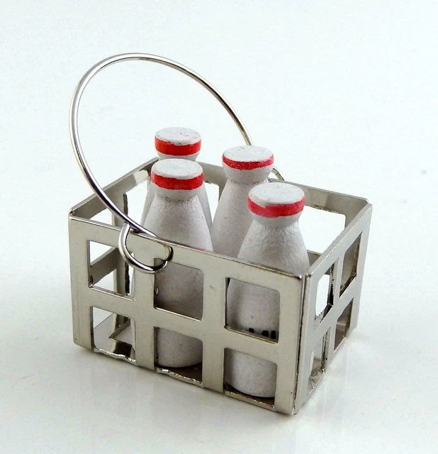 Miniature Bouteille De Lait Pour Maison De Poupée échelle 1:12 - Cuisine Miniature - Plastique - Fait Main