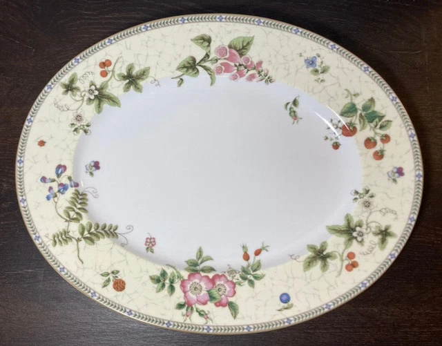 Wedgwood Bone China FLEUR 15" Oval Platter Japan 1997