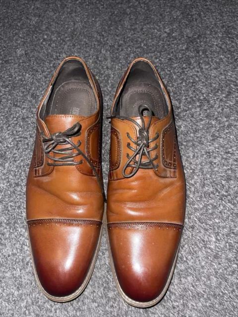 STACY ADAMS DICKINSON 25066-221 Men's Cognac Cap Toe Oxford Dress Shoes ...