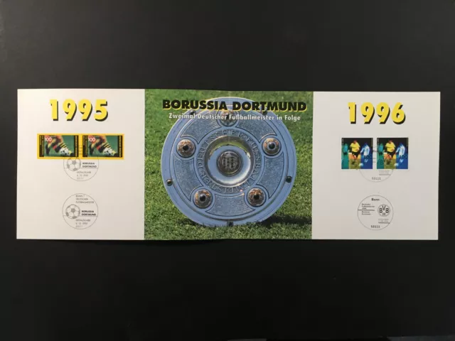 GERMANY FOLDER 1996 SOCCER BORUSSIA DORTMUND BVB FOOTBALL WINNER FUSSBALL /u970