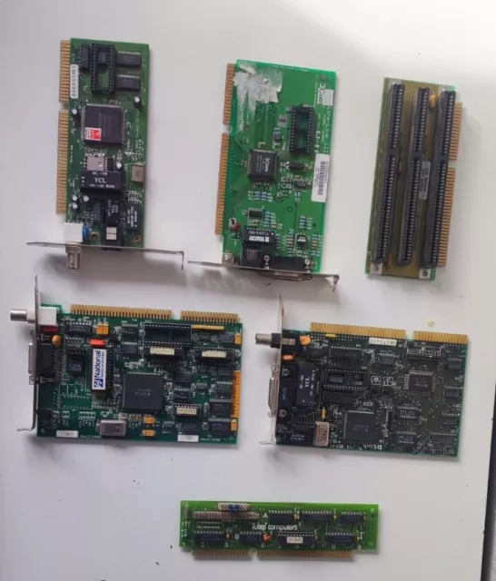 Collection Of Computer Interface Network Cards / parts  Etherlink Dlink 3com Etc