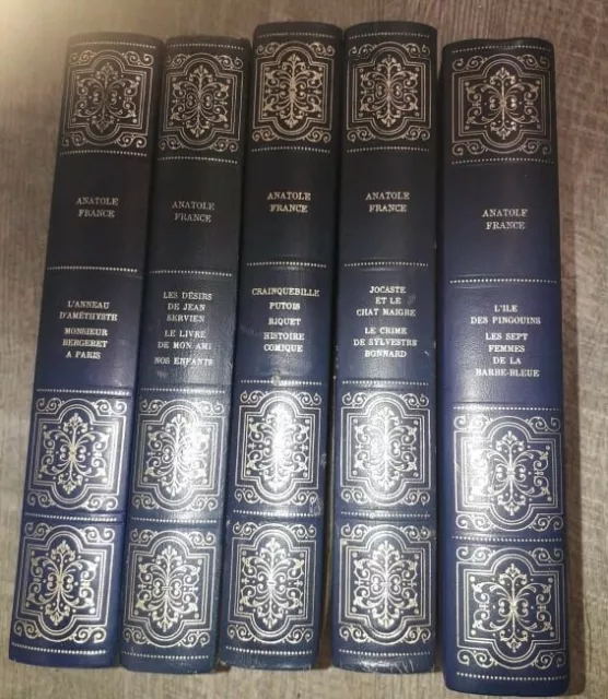 Anatole France - Lot  de 5  volumes - Editions le Cercle du Bibliophile