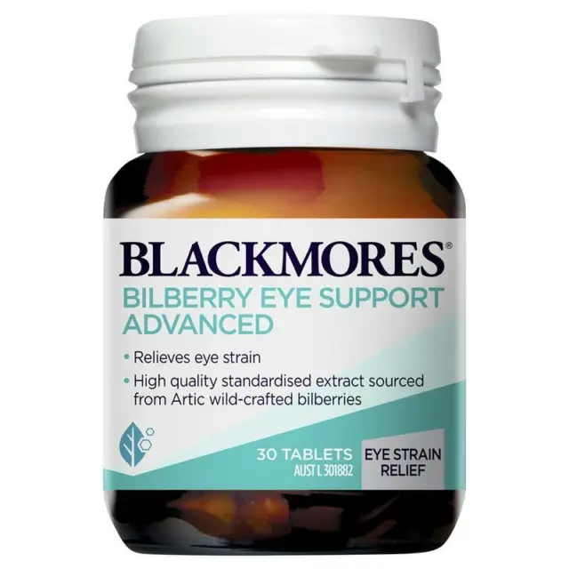 NEW Blackmores Bilberry Eye Support Advanced 30 Tablets