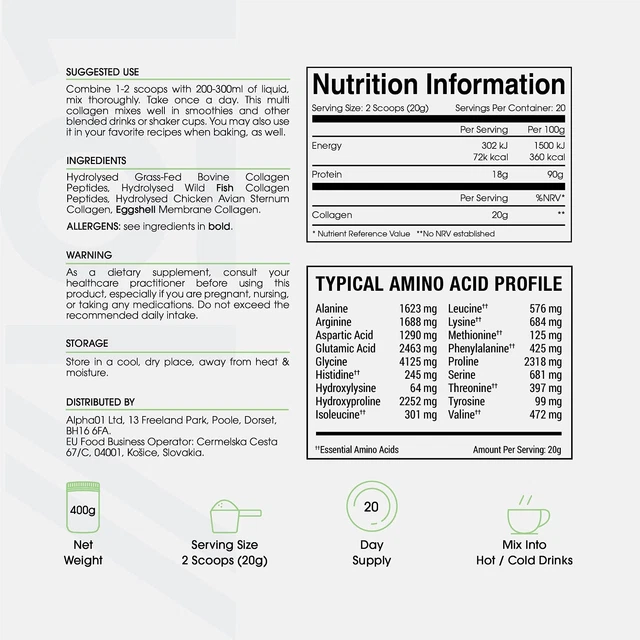 MULTI COLLAGEN PROTEIN Powder - Types I II III V & X Hydrolyzed Keto ...