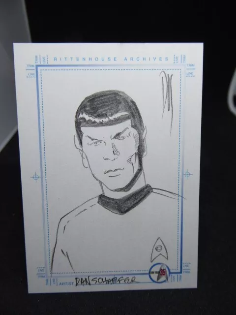 Star Trek 35. Jahrstag Skizzenkarte Von Spock Von Dan Schäfer
