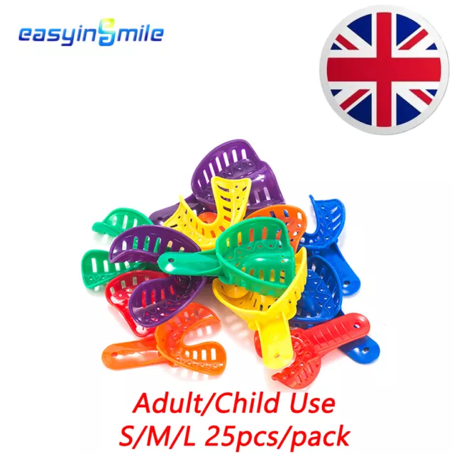 Disposable Dental Orthodontic Impression Trays Upper/Lower For Adult/Child 25Pcs