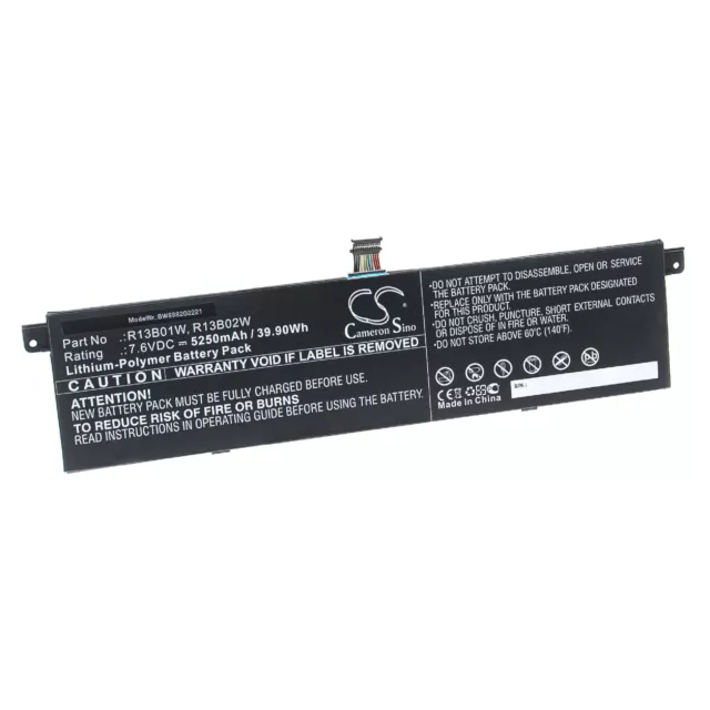 Batterie 5250mAh pour Xiaomi Inchmi Aair 13.3, Mi Notebook Air 13.3 2018