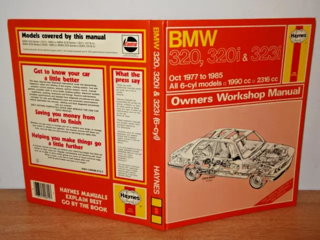 BMW 320, 320i & 323i - All 6-cyl models - owners workshop manual Oct 1977 - 1985