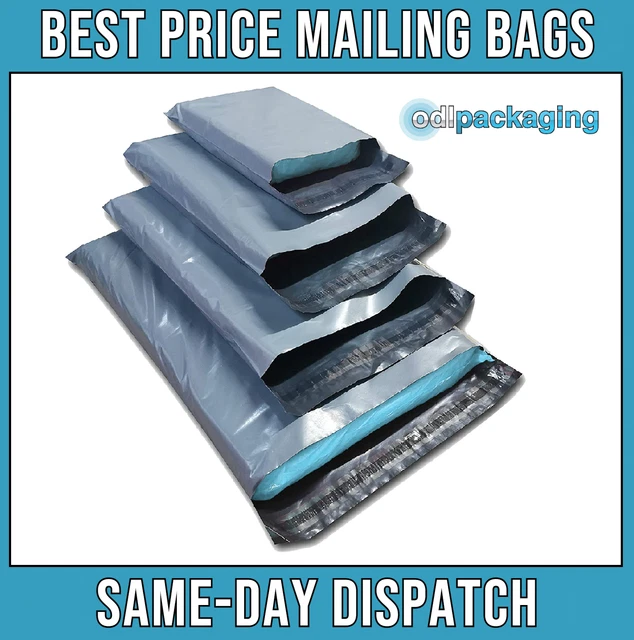 ECOFRIENDLY GREY MAILING Bags Strong Parcel Postage Plastic Post Poly