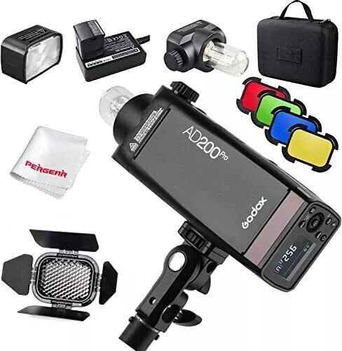 Godox AD200Pro TTL 2.4G HSS 200W Pocket Flash Fill Light Speedlite + Battery