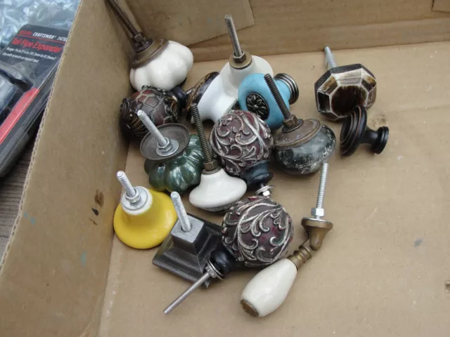 NEW! 15 Assorted UNUSUAL Drawer/ CABINET KNOBS / PULLS 1 1/8" L