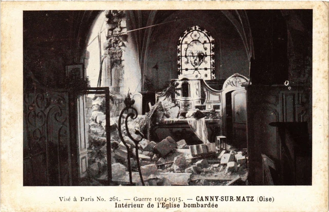 CPA Guerre 1914-1915 - Canny-sur-MATZ - Church Interior... (291190)