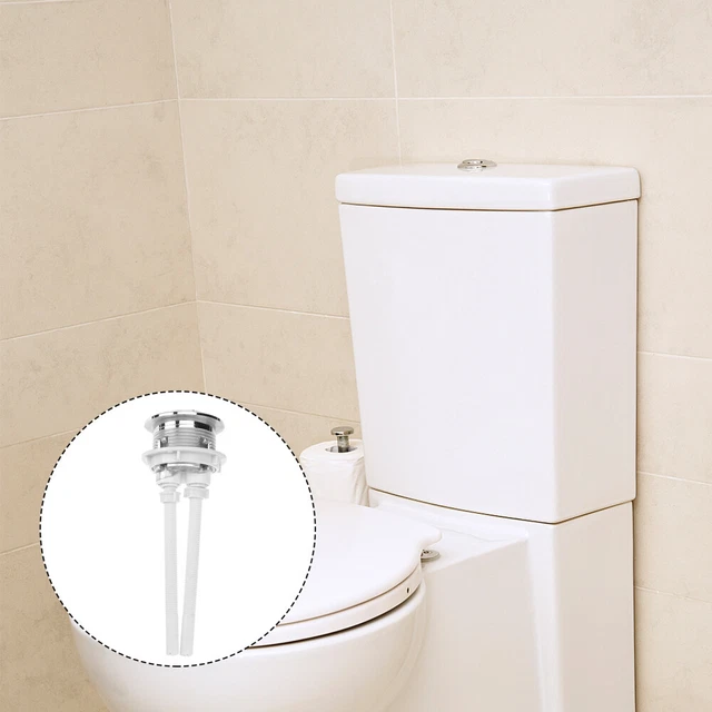 Tanque de agua de galvanoplastia con botón pulsador de cabeza redonda de 38 mm para inodoro
