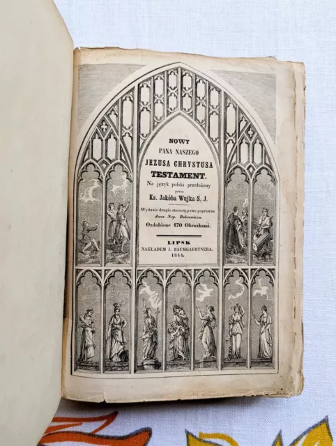 Biblia Nowy Pana Naszego Jezusa Chrystusa Testament Jakóba Wujka / Lipsk 1844