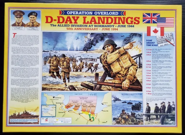 Ww2 D Day Jigsaw Landings Allied Invasion Normandy June 1944 50Th Anniversary